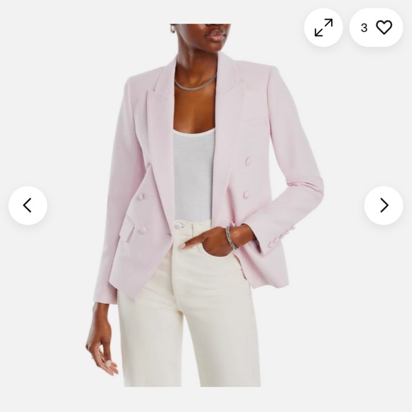 L'Agence Kenzie Blazer - Lilac Snow, size 6 - Picture 4 of 8